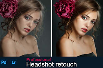 do professional headshot retouch and photo editing