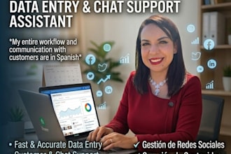 be your virtual assistant for data entry and chat support