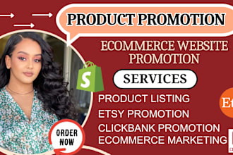 do redbubble promotion, etsy, clickbank, shopify pod, ecommerce store promotion