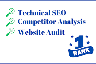 do on page and technical seo audit with competitor analysis fix site audit error