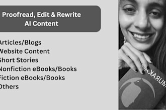 proofread, edit and rewrite ai generated content