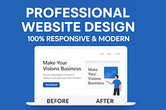 design a professional  website for your e commerce business