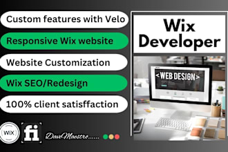 build custom wix website, redesign wix studio editor x wix velo developer