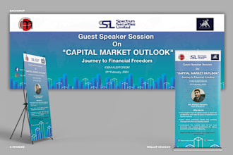 design roll up banner, retractable, backdrop in 24hours