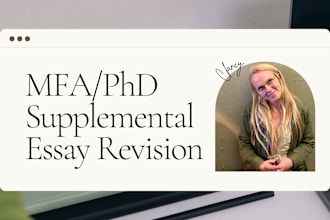 help edit and revise supplemental mfa or phd app essays
