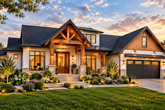 design commercial building exterior and interior with realistic render