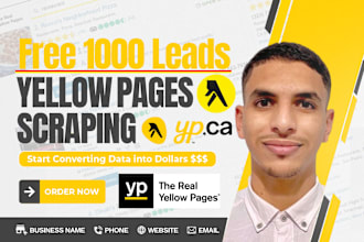 do yellow pages scraping, web data email b2b lead generation