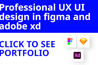 professional UX UI design in figma and adobe xd