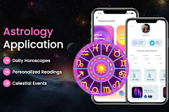 create a horoscope, astrology app with tarot reading