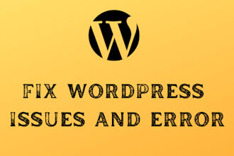fix wordpress issues, fix wordpress errors and bug