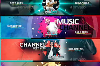 design outstanding youtube and facebook banner