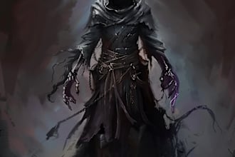 draw fantasy horror character art