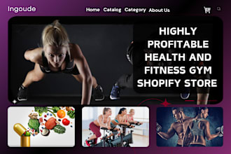 design fitness website health and fitness shopify store personal trainer website