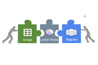integrate looker studio, big query and google sheets and any other data source