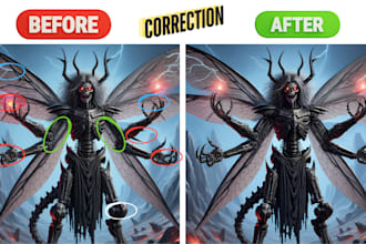 professionally fix your ai generated and digital animation artwork