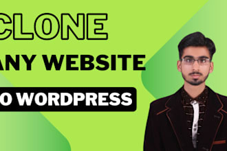 develop , duplicate, clone  website to wordpress or figma to wordpress