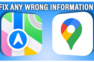 fix or correction any issue on google and apple map