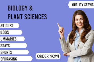 write botany or plant science content