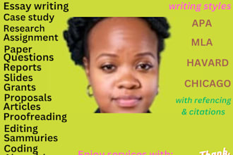 handle compare and contrast essays, case study research, summary and assignments