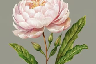 create botanical illustration of flowers