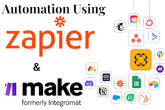do integration or automation using zapier and make com