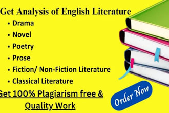 write english and literary analysis