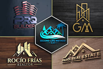 do construction plumbing property realtor mortgage real estate logo design