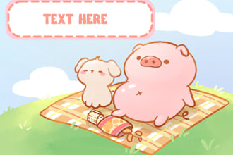 make children book illustrations in a cute style