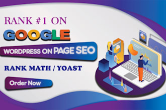do wordpress onpage seo optimization for your website through yoast and rankmath