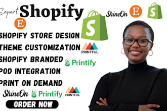 print on demand etsy shopify printfy tiktok  printful store redesign shopify pod
