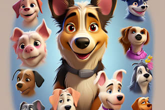 design a custom disney pet portrait