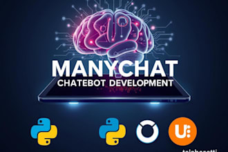develop ai chatbot and website chatbot  using uchat botpress and manychat