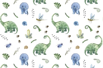 create a kids seamless watercolor pattern