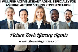 find you an active literary agent, query letter, book proposal, manuscript