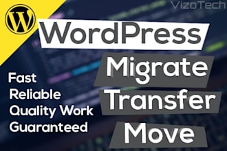 migrate, transfer, move, clone or migration wordpress website