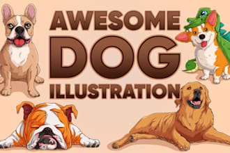 create a custom dog illustration for pet lovers