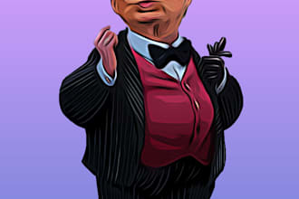 draw a realistic personalized cartoon of you