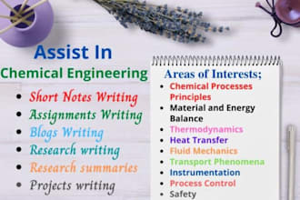 chemical engineering related tasks and projects perfectly