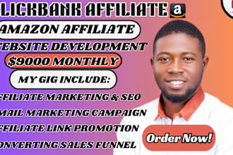 build clickbank affiliate marketing sales funnel, amazon website link promotion