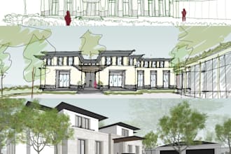 draft architectural, interior drawings in autocad