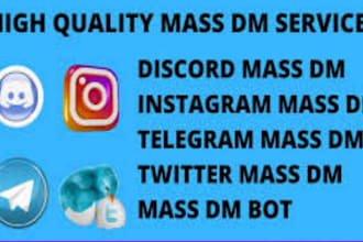 do instagram mass dm, twitter mass dm, discord dms, bulk sms, telegram promotion