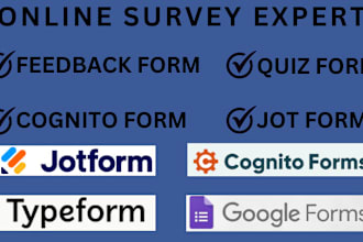 create a responsive online survey using google form or survey monkey