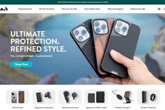 design profitable phone accessories website laptop gadgets website phone store