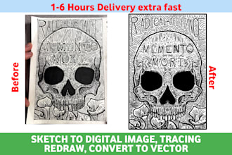 redraw logo, convert to vector, redesign, vector tracing
