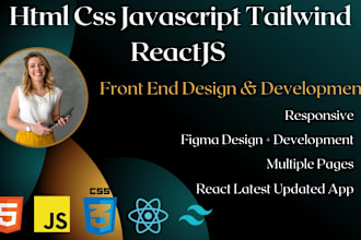 be front end web developer using html css js react