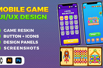 design 2d and 3d game UI, icons, screenshots and cutscenes