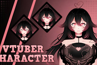 draw a vtuber model live2d ready to rig