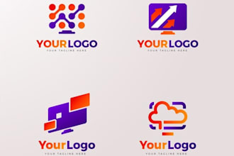 minimalist startup tech and crypto logo design modern sleek