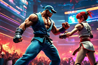 develop fighting game, multiplayer fighting games, 3d street fighting game