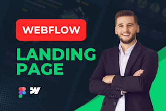 design stunning webflow landing page, figma to webflow
